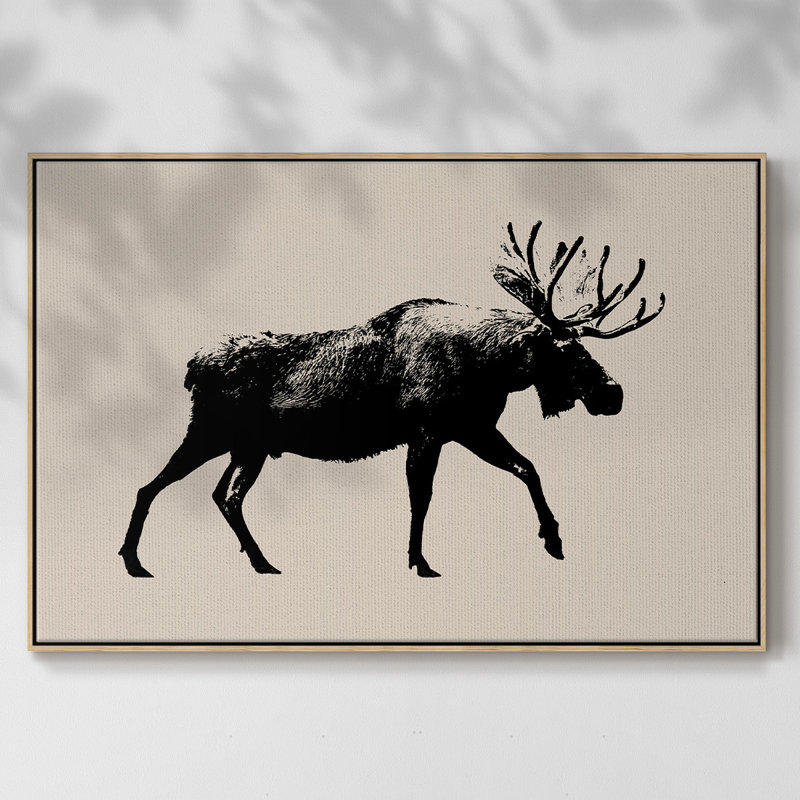 Wild Ambler I, peinture sur toile encadrée, H 27 po x l 41 po x P 2 po, Cadre en bois naturel