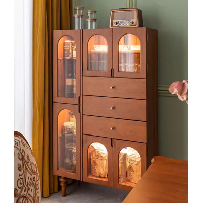 Armoire de rangement en bois massif French French Vintage