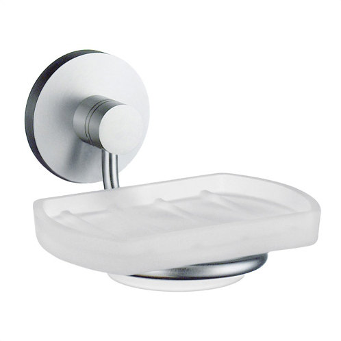 Studio Bathroom Storage Container, Brushed Chrome