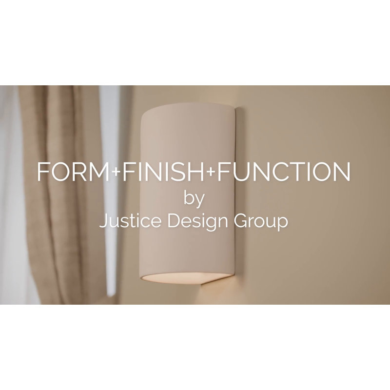 Medium Brushed Brass and Vanilla Gloss Ceramic Semi-Flush Mount Light