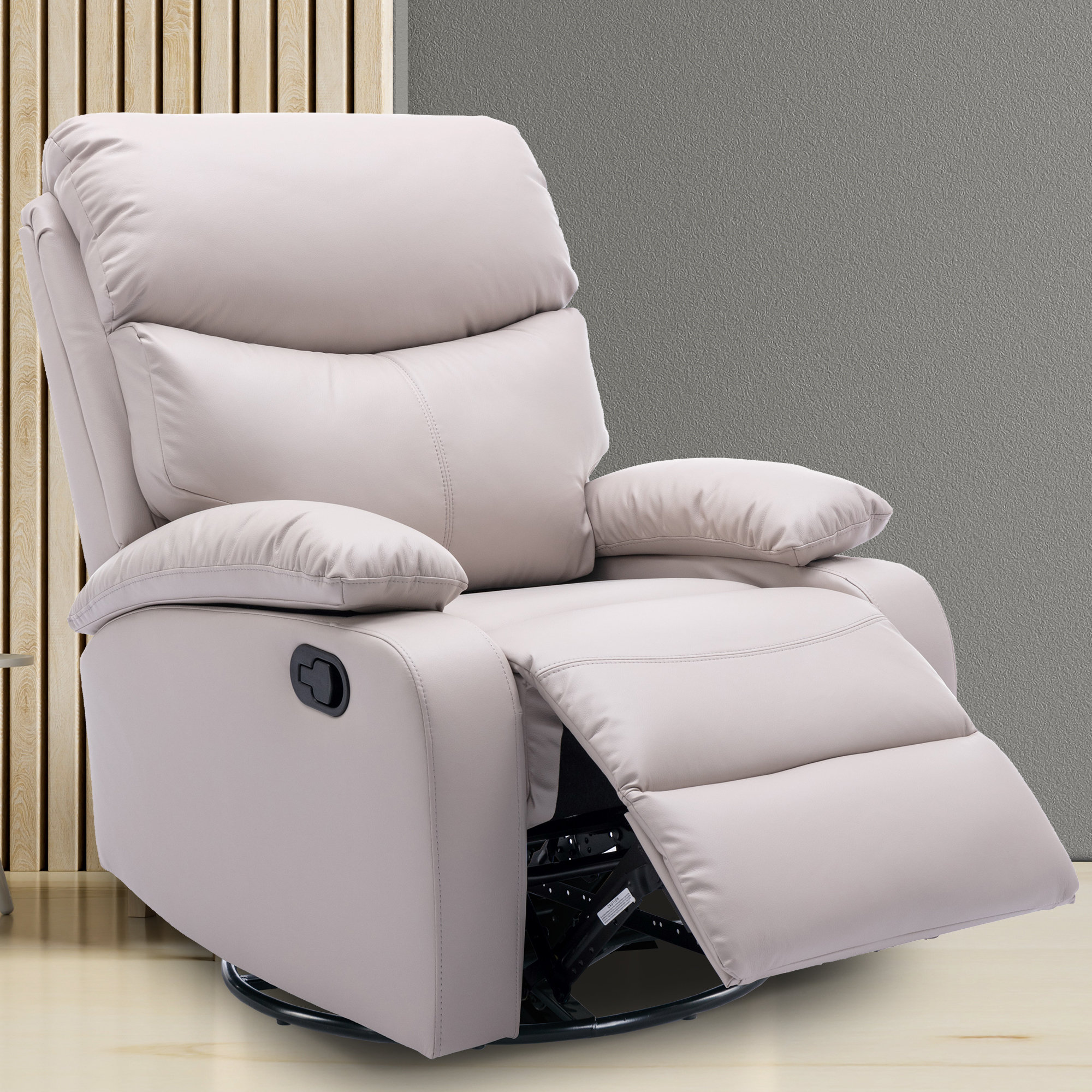 Latitude Run® Dobbs Faux Leather Nursery Rocker Recliner ,swivel ...