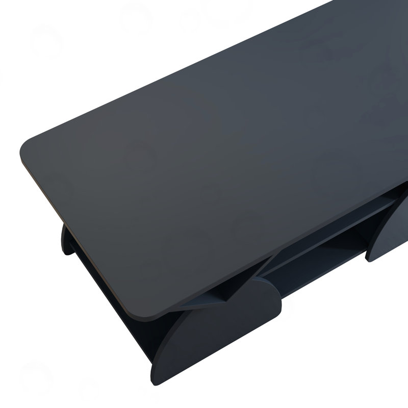 table basse avec tablettes ouvertes, Bleu