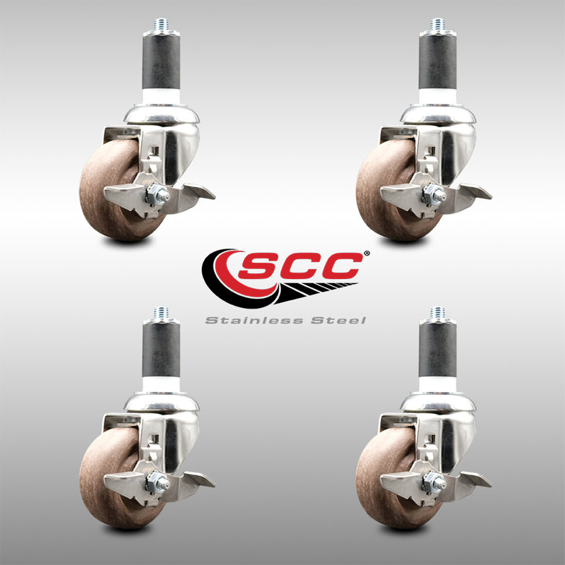 Stem Caster, 3" H x 3" W