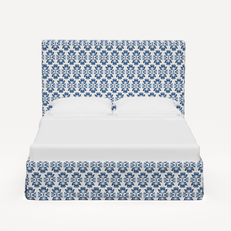 Shona Bed, Jr Bamana Lapis Geometric Linen, King