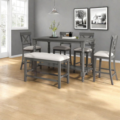 Ensemble de table de salle à manger avec rangement (doit inclure la table et la chaise), maison de campagne en bois