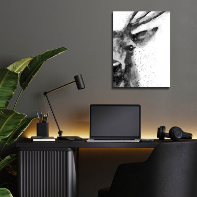  'Deer At Attention' by Brandon Wong Acrylic Glass Wall Art, 12" x 16"
