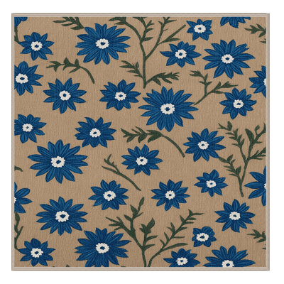  Tapis lavable avec fleurs de bourrache et légumes