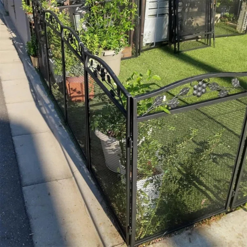 Clôture de jardin d'extérieur en métal, H 31,5 po x l 31,5 po, 5 clôtures identiques