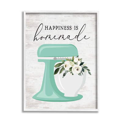 «Happiness Is Handmade Expression on Wood» par impression en lettres et en lignes