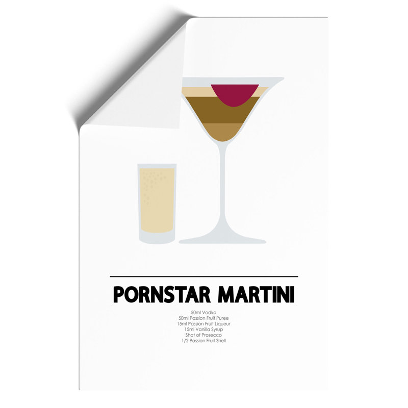 Pornstar Martini - Frameless Print, 42cm H x 30cm W x 0.1cm D