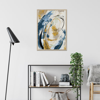 Blue Yellow Abstract - Painting