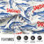 Plaid Sardines Doux, Léger et Confortable, Cadeau Décoration, 76 x 102 cm-136140880