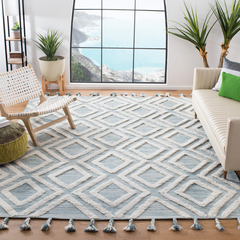 Tapis en laine touffeté à la main Alimatou, Rectangle 9 pi x 12 pi