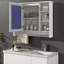 Armoire de toilette murale 36 po 3-en-1 avec tablette réglable, porte à fermeture en douceur et miroir haute définition-1183074337