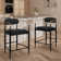 Upholstered Counter Stool, Modern Sleek Bar Stool Set of 2
