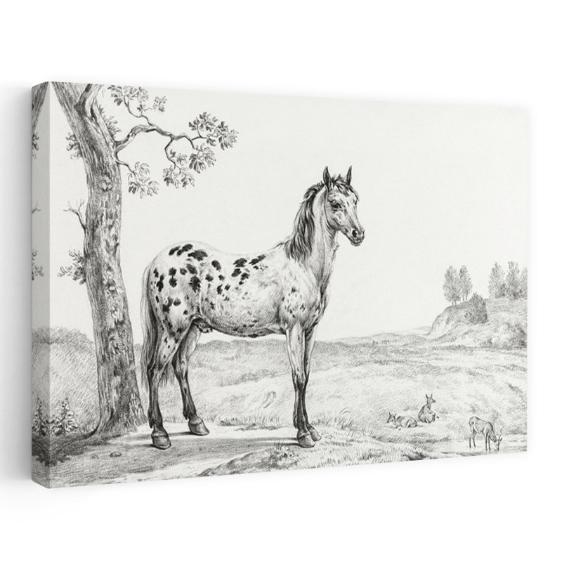 Art mural cheval rétro classique, H 60 po x l 40 po