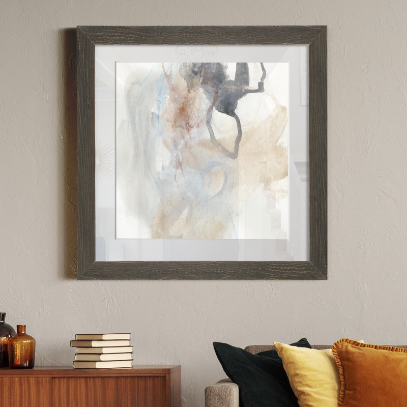 Supposition III-reproduction d’art sur papier encadrée, Cadre gris, H 21 po x l 21 po x P 1 po