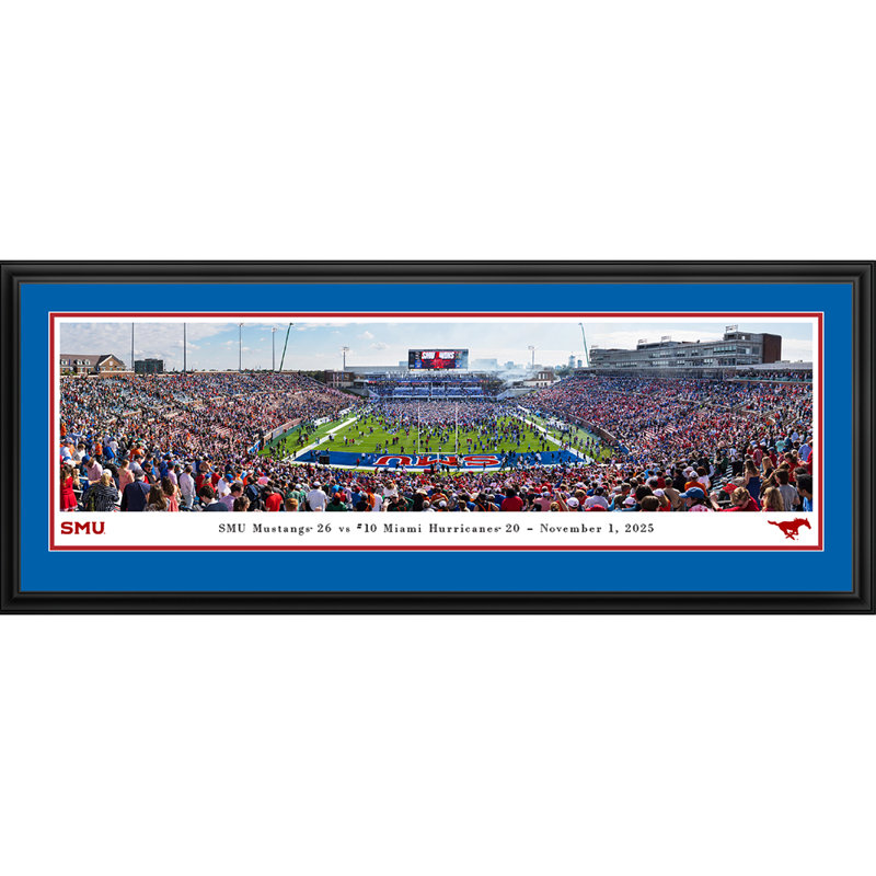SMU Mustangs Football - Cadre Deluxe, Encadré avec passe-partout double