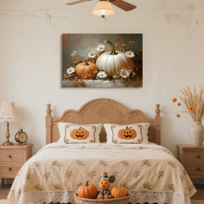 Art mural rétro de citrouille d'Halloween