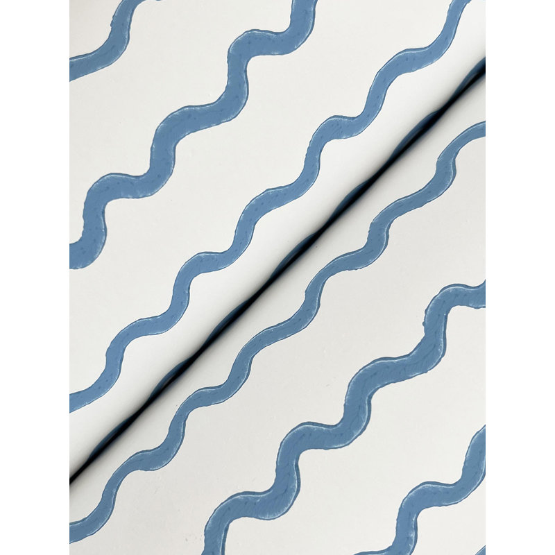 Papier peint Rickrack, Bleu