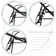 Sussex Sun Loungers and Table Set - 2 Garden Adjustable Loungers with 1 Side Table - Modern Design