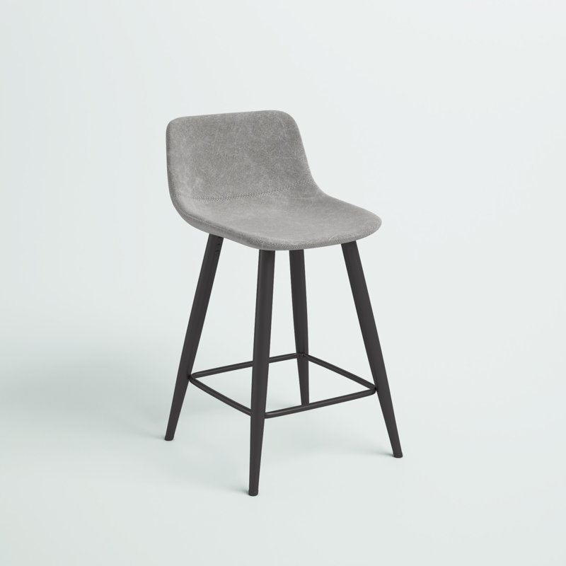 Heilman Upholstered Counter Stool with Metal Frame, Gray