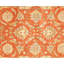 Hand Knotted Wool Area Rug in Rust And Ivory