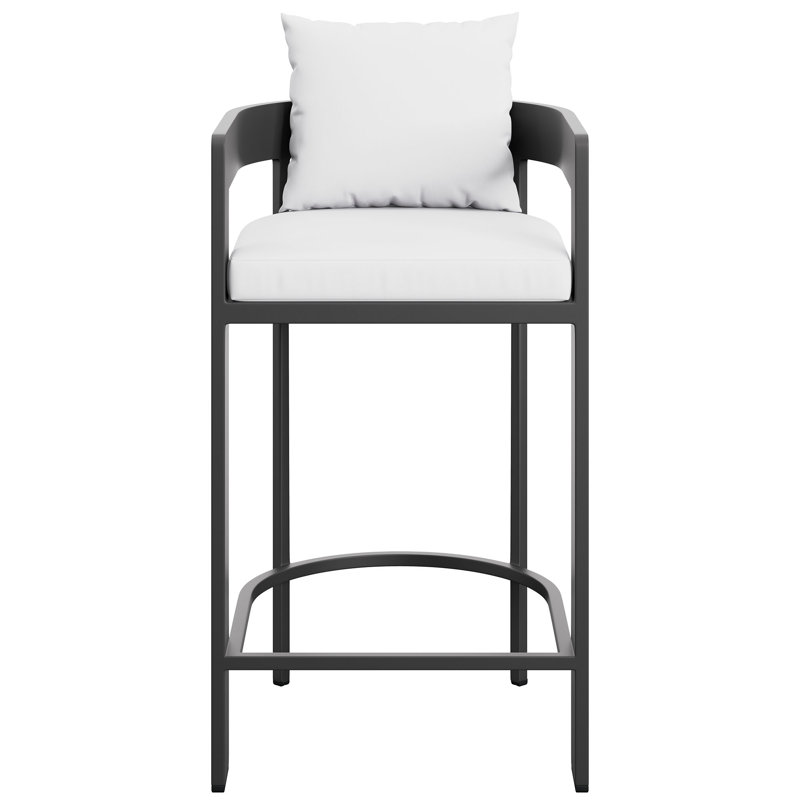 Chaise de bar en aluminium Tahoe, 30.5", Blanc