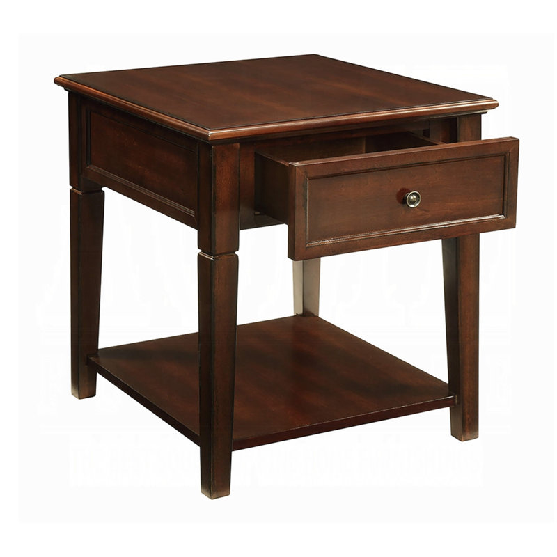 Malachi Walnut Finish End Table