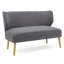 Causeuse charmante sans accoudoirs Sulayman au style simple et fonctionnel de 32,75 pouces de hauteur x 51,5 pouces de largeur x 30 pouces de profondeur-19309480