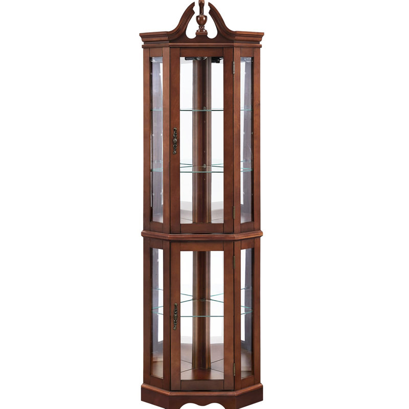 Vitrine captivante en noyer
