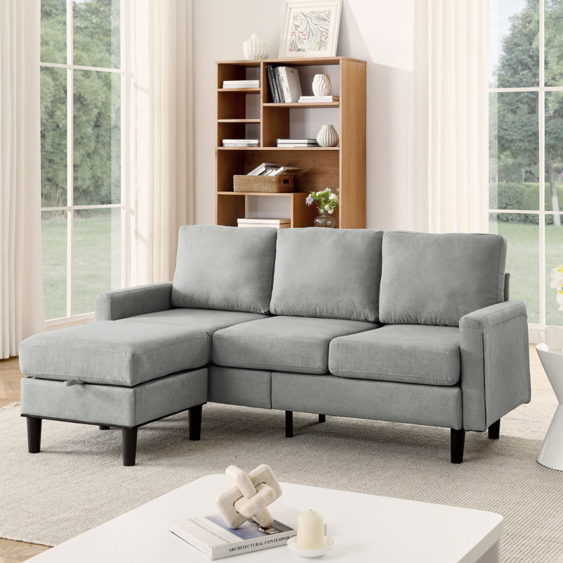 Canapé modulaire rembourré Modern, Gris clair