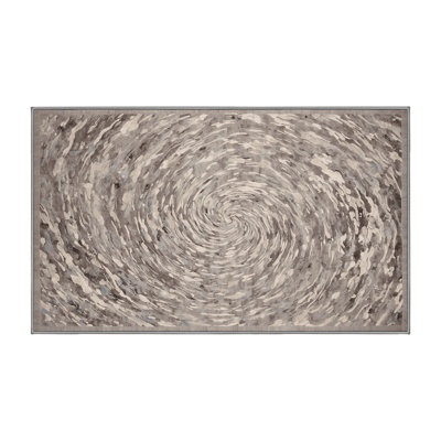 Tapis gris soyeux et moelleux