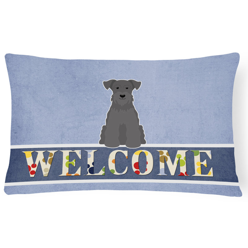 Coussin lombaire miniature Schanuzer Welcome, Noir