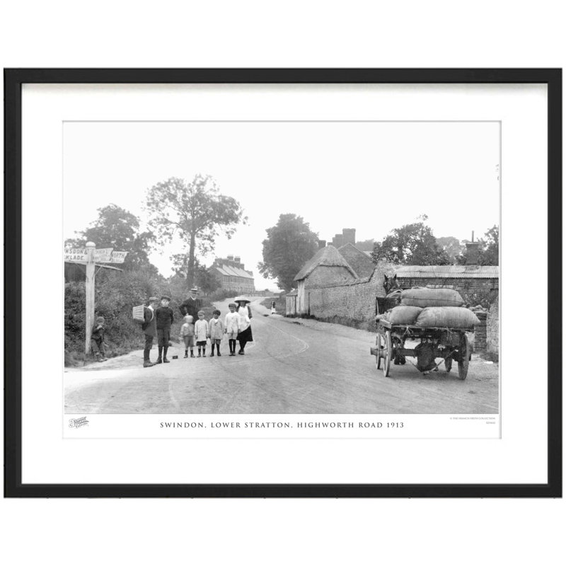 Swindon, Lower Stratton, Highworth Road 1913 - Single Picture Frame Print, 28cm H x 36cm W x 2.3cm D