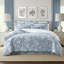 Ensemble de couvre-lit en coton bleu Elwood-109897474