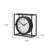 3" Black Distressed Metal Table Clock
