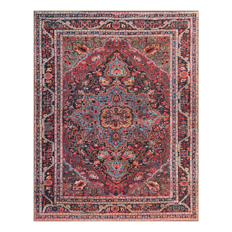 Tapis oriental bourgogne Gamero, Rectangle 7 pi 10 po x 10 pi