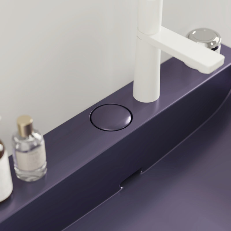 Lavabo de salle de bain en céramique 24 po | Lavabo résistant aux taches avec finition glaçure lisse | Conception élégante sans tablettes | Idéal pour le meuble-lavabo, la salle d'eau et les petits espaces | Facile à nettoyer et durable
