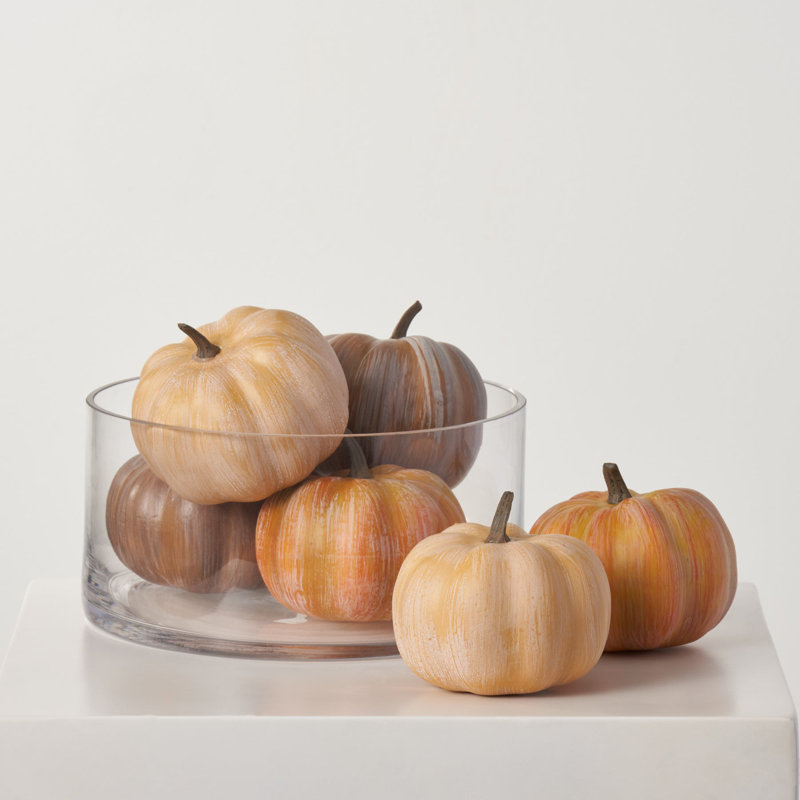 Ensemble de 6 citrouilles oranges et neutres pour l'automne Thanksgiving