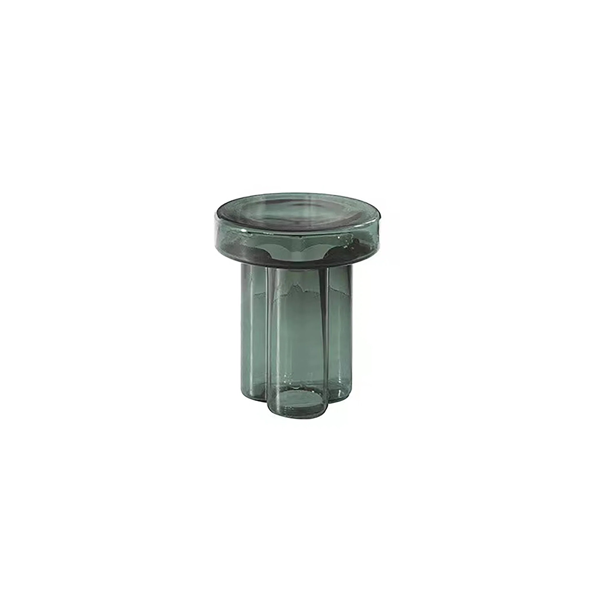 Glass End Table, Green