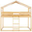 Lit simple superposé au-dessus de bois avec tente-1768664359