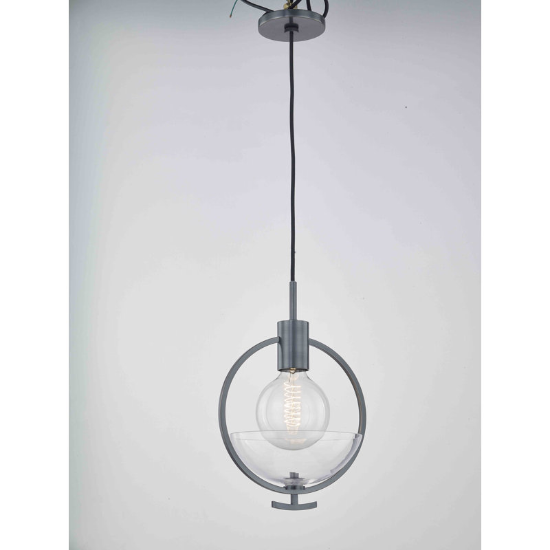 Luminaire suspendu bol 1 lumière 1 lumière, Bronze vieilli