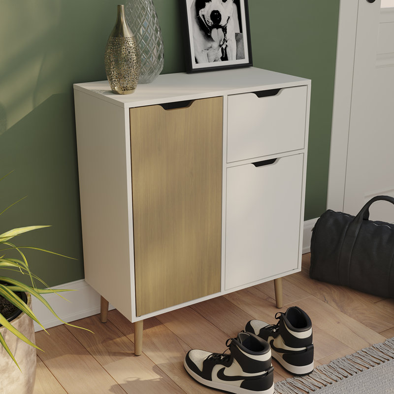 Neko Accent Cabinet, Oak/White