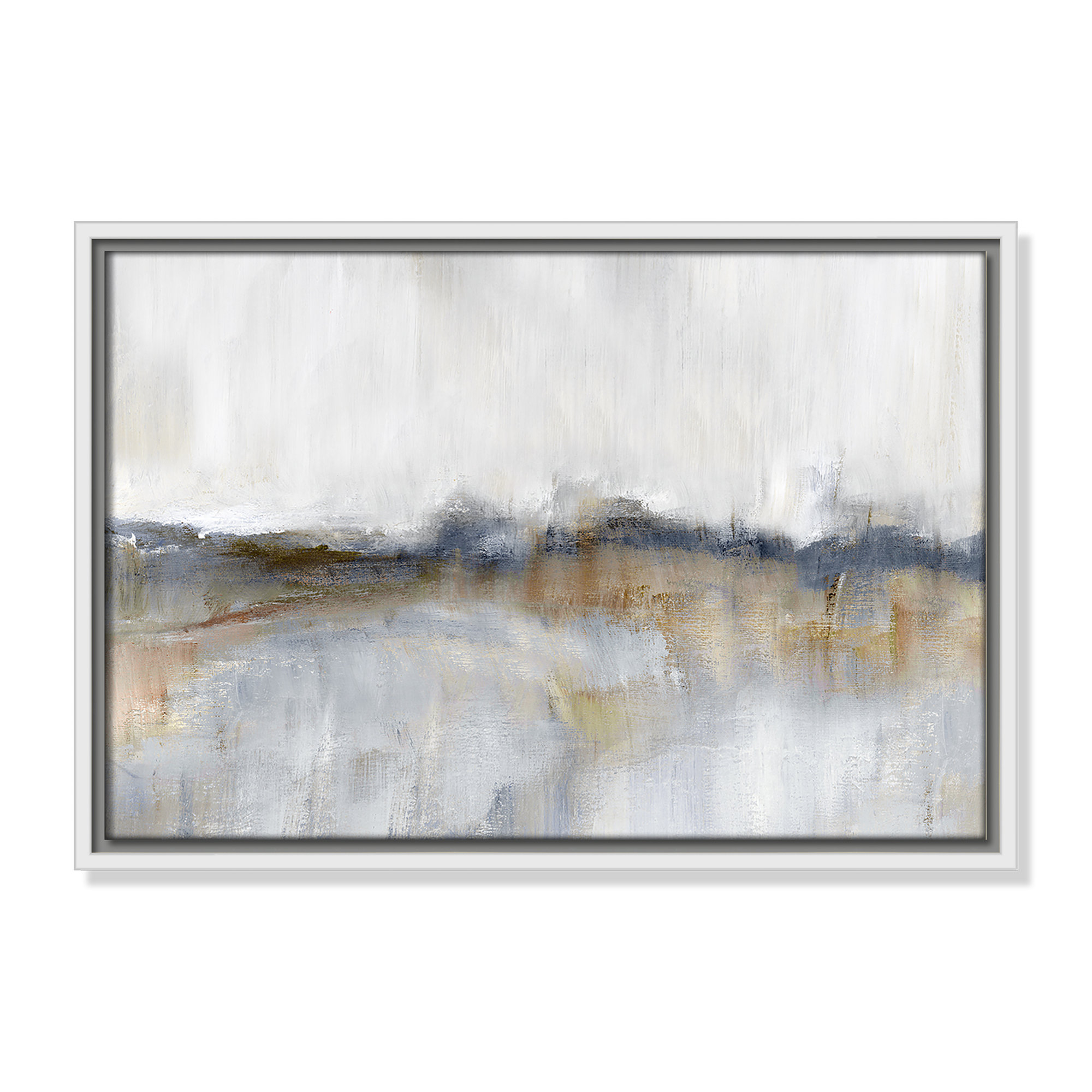 Autumnal Tide by Nan - Floater Frame Print on Canvas, 13.5" H x 19.5" W, White