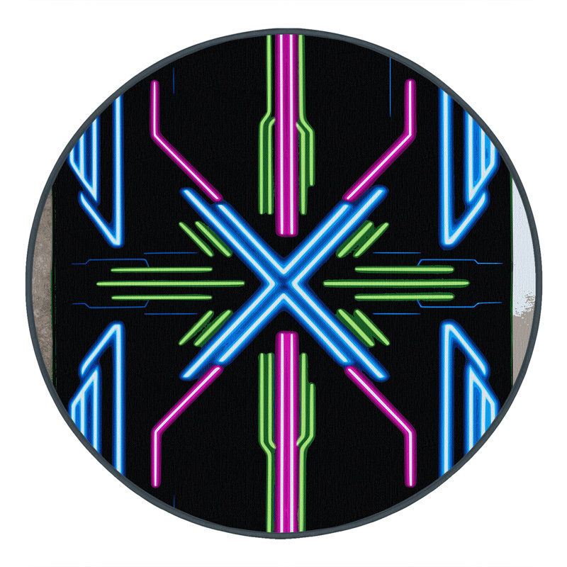 Luminal Orbit Rug, Round 6'