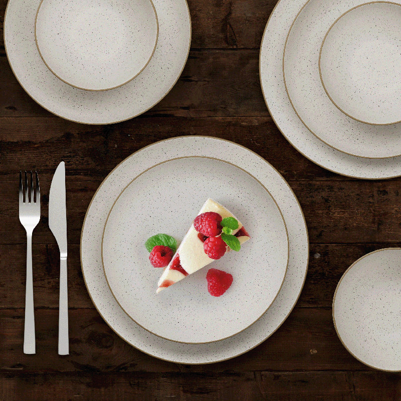 Maison Neuve  12 Piece Dinnerware Set, Service for 4, Oxford White