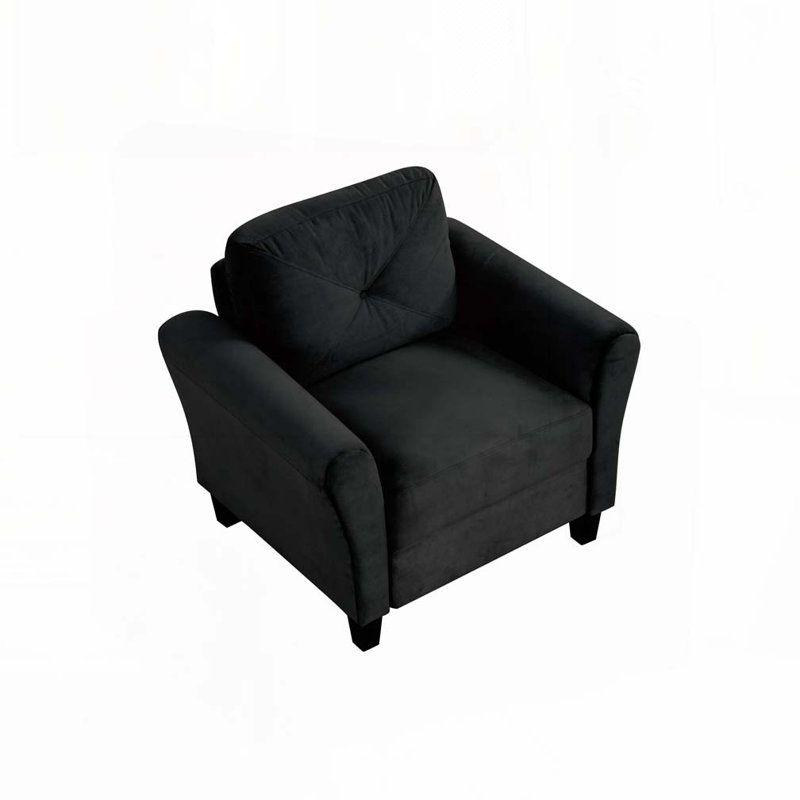 Fauteuil d'appoint en velours, Noir