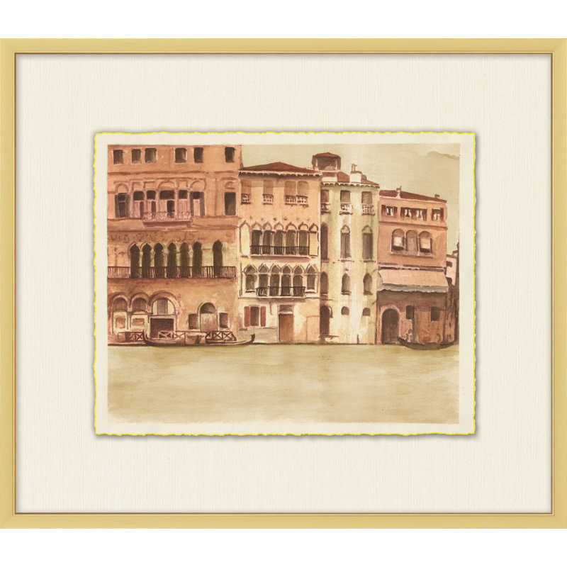 Venise, études 4 - Peinture encadrée sur papier