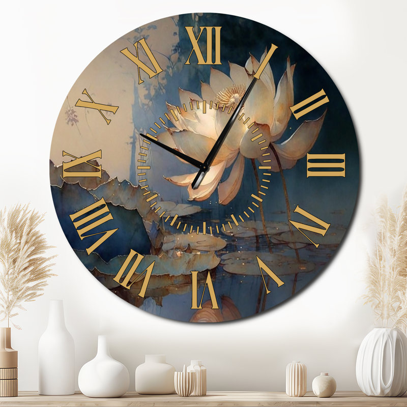Horloge murale Lotus, Surdimensionné
